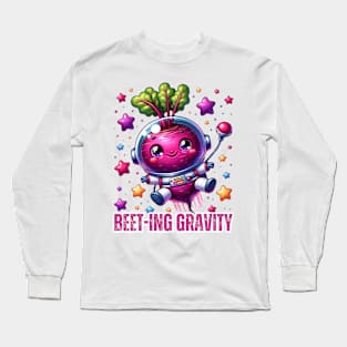 Astronaut Beet - Beet-ing Gravity Cosmic Tee Long Sleeve T-Shirt